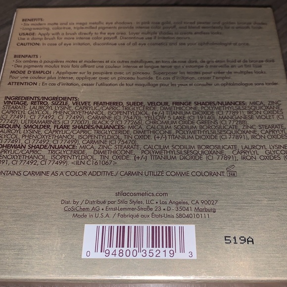 ✨Matte ‘n Metal✨Stila New In Box Eyeshadow Palette - Picture 4 of 6